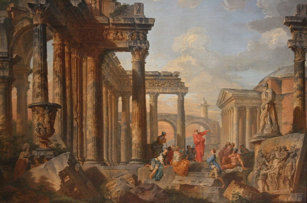 Rovine con predicatore - Musées Royaux des Beaux Arts de Belgique, Bruxelles